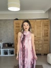 Pembe Halter Yaka Elbise