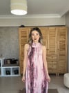 Pembe Halter Yaka Elbise