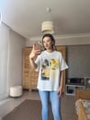 Sarı Baskılı Oversize T-shirt