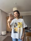 Sarı Baskılı Oversize T-shirt