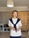 Twst Model Önü Bağlamalı Lacivert Modal Takım
