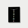 Multicolor Zirkon Taşlı Gümüş Kolye / Sarı