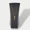 Trio Drop Model Zirkon Taşlı Gümüş İthal Kolye