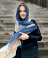 Dubai Degrade Şal - İndigo Bej