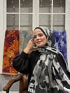 Elina Kraş Şal - Siyah Beyaz