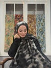 Leora Kraş Şal - Siyah Taş