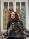 Leora Kraş Şal - Siyah Vizon