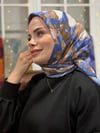 Lona Kraş Eşarp - Mavi