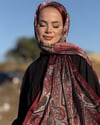 İdol İpek Baskılı Şal- Blood Red