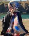 Lilium Collection Hint İpeği Şal - Mavi