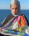 Lilium Collection Hint İpeği Şal - Su Yeşili&Gri