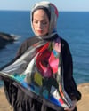 Lilium Collection Hint İpeği Şal - Taş&Siyah