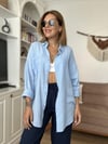 Bebe Mavi Müslin Gömlek S