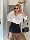 Beyaz Oversize Gömlek Standart