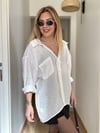 Beyaz Oversize Gömlek Standart