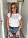 Beyaz Sıfır Kol Tişört