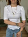 Beyaz Yarım Kol  Badi