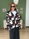 Bordo Siyah Polar Ceket