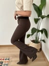 Kahve Gabardin İspanyol Pantolon