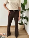 Kahve Gabardin İspanyol Pantolon