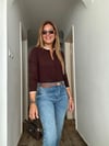 Kahve Mini Fırfır Yumuşak Hırka