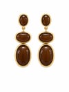 Kahve Sallantılı Oval Küpe