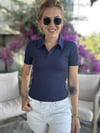 Lacivert Polo Yaka Badi S