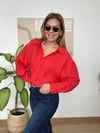 Narçiçeği Oversize Gömlek