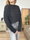 Siyah Crop Kazak Standart