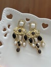 Siyah Gold Sallantılı Küpe