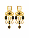 Siyah Gold Sallantılı Küpe