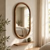 Arezzo Ahşap Oval Duvar Aynası