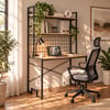 Pavia Metal Kitaplıklı Çalışma Masası