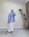 2080 - Kolu Pİliseli Tunik - Bebe mavi