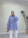 2080 - Kolu Pİliseli Tunik - Bebe mavi