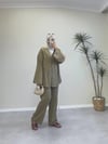 2226 - Çıma Dikişli Pantolon Takım - Haki