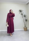 2349 - Leydi Elbise - Bordo
