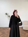 2525 - Fiyonklu Triko Hırka - Siyah 