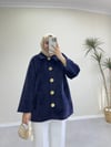 2677 - Angora Kısa Kaban - Lacivert