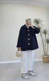 2677 - Angora Kısa Kaban - Lacivert