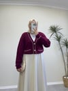 2844 - Angora Hırka - Bordo