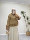 2912 - Saçaklı Hırka - Camel