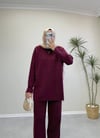 2929 - Klasik Triko Takım - Bordo 