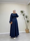 2936 - Denim Kloş Elbise - Lacivert