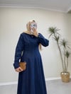 2936 - Denim Kloş Elbise - Lacivert