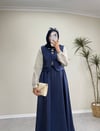 2974 - Tafta Elbise - Lacivert