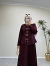3018 - Puff Etek Takım - Bordo