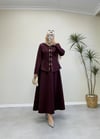 3018 - Puff Etek Takım - Bordo