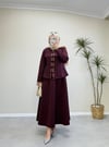 3018 - Puff Etek Takım - Bordo