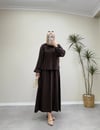 3025 - Tencel Etek Takım - Kahverengi 